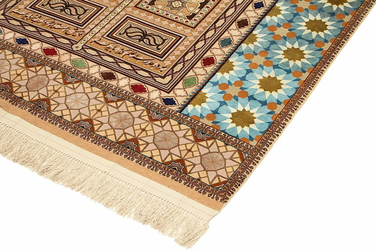 Perser Esfahan — handgeknüpfter Wolle-Teppich aus Esfahan, Halbantik. — Ansicht 3