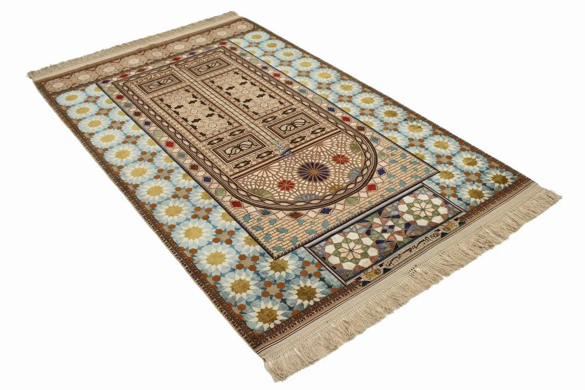 Perser Esfahan — handgeknüpfter Wolle-Teppich aus Esfahan, Halbantik. — Ansicht 4