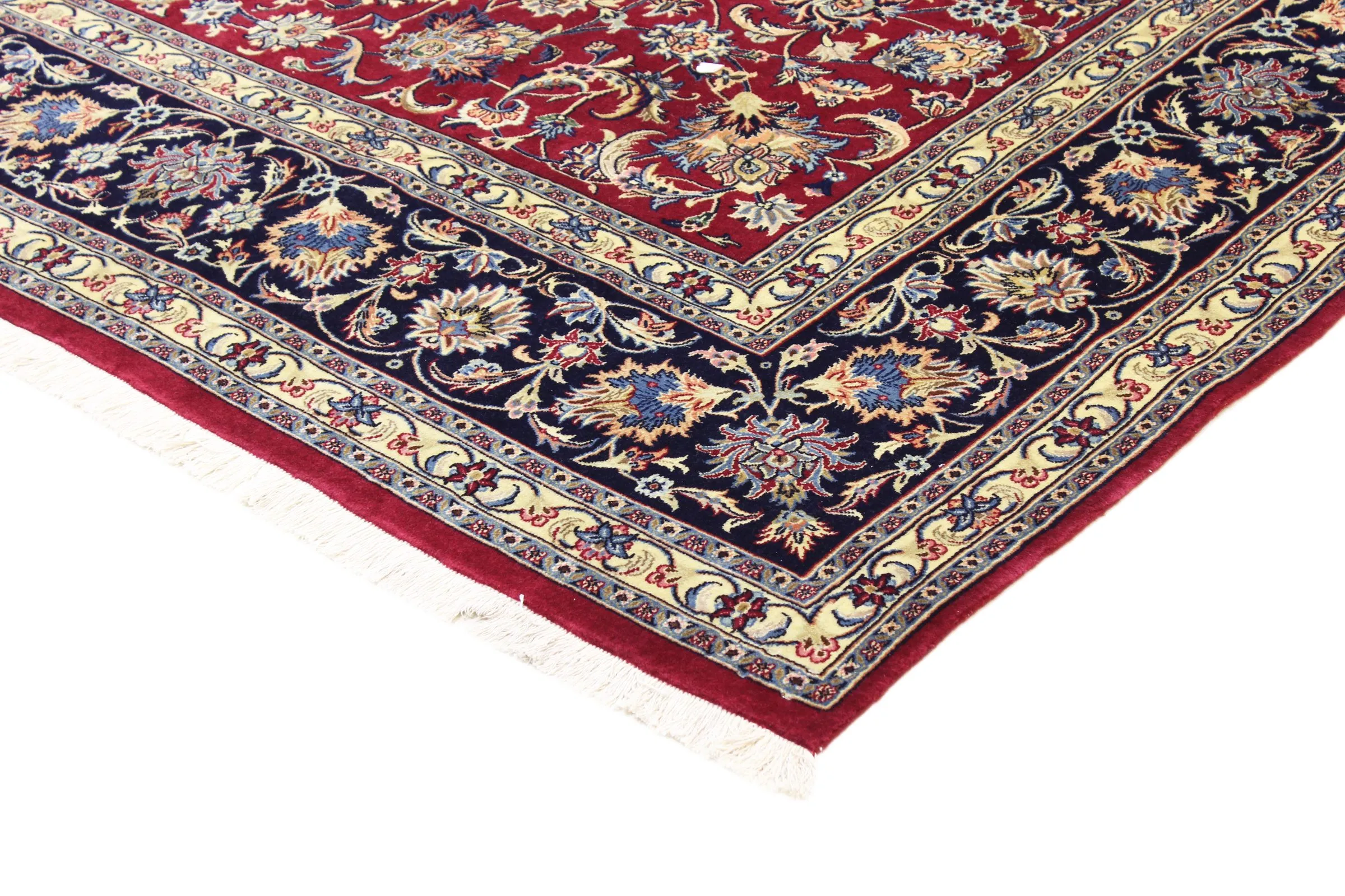 Perser Mashad — handgeknüpfter Wolle-Teppich aus Mashad, Halbantik. — Ansicht 4