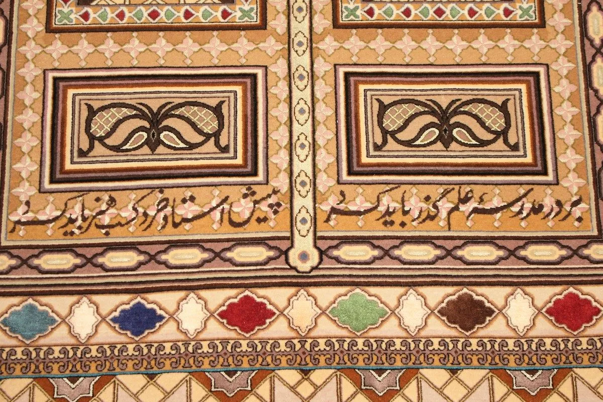 Perser Esfahan — handgeknüpfter Wolle-Teppich aus Esfahan, Halbantik. — Ansicht 7
