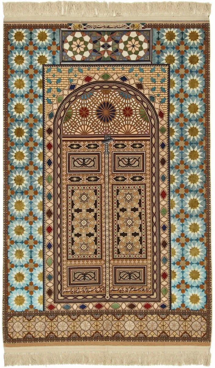 Perser Esfahan — handgeknüpfter Wolle-Teppich aus Esfahan, Halbantik.